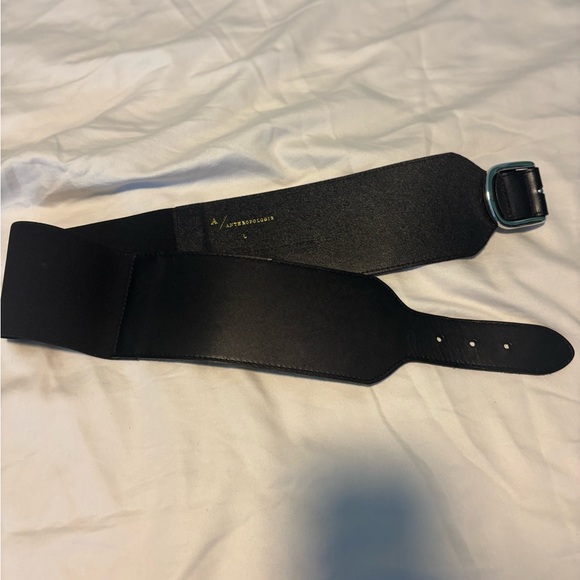Anthropologie Black Belt with Silver Buckle - Picture 3 of 5